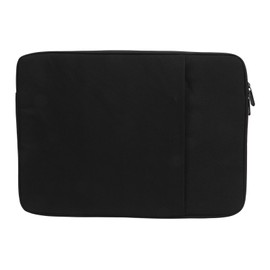 Laptop Sleeve Bag 2 Way Zipper Protective Oxford Cloth Carrying Case for 14.1in 15.4in Notebook Black