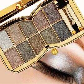 Virtegasas Glitter Eyeshadow Pallet, 10Color High Pigment Shimmer Eyeshadow