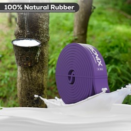 ​​Bionix Pull Up Bands - Resistance Bands - Rubber Exercise Bands Resistance for Women, Thick Long Resistance Band Men, Fitness Band for Crossfit Calisthenics Stretching, Elastic Bands Gym Purple