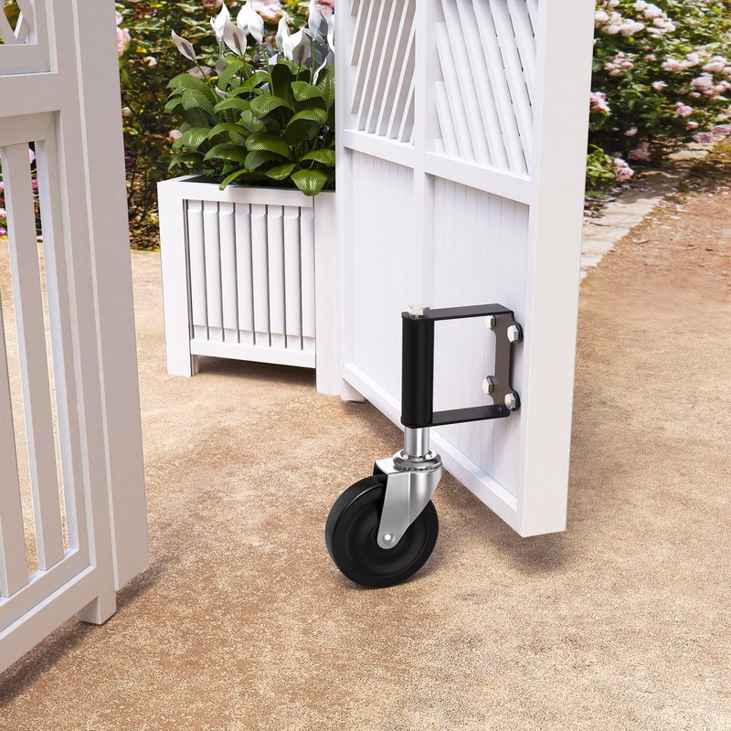 Ronlap Gate Wheels for Wooden Gate, Gate Caster Wheel Spring