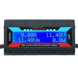 RGBZONE 200Amps High Precision G.T. Power RC Watt Meter and Power Analyzer with Digital LCD Screen