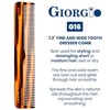 Giorgio G16 Fine Tooth and Wide Tooth Detangler Comb -