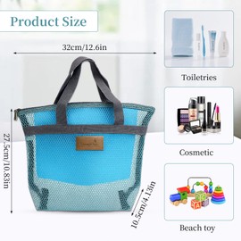 KQDRAVINE Pack of 3 Camping Shower Bags, Large Capacity Bag, Sand Toy, Shower Bag with Handle, Mesh Bag, Beach, Foldable Shower Bag, Camping for Gym, Shower Room, Beach, Travel and Camping