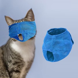 Cat Muzzle and Boots Cat Muzzle for Grooming Cat Claw Covers with Adjustable Hood Breathable Anti Bite Air Muzzles Silicone Anti-Scratch Boots Paw Protector for Bathing