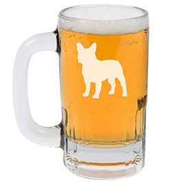 12oz Beer Mug Stein Glass French Bulldog