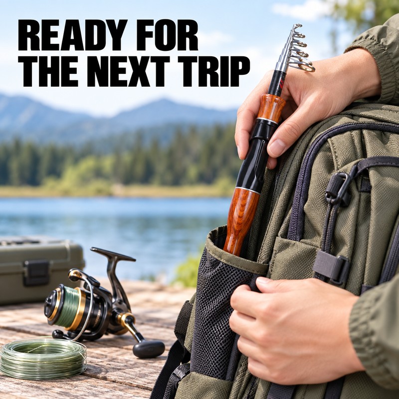 Telescopic Fishing Rod for Travel Fishing – 1.6M Carbon Spinning