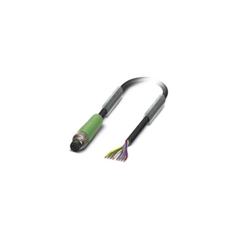 PHOENIX CONTACT SAC-8P-M 8MS/1.5-PUR Sensor/Actuator Cable, M8 Plug Straight, 8