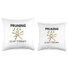Ironic Arborist Pruning Is My Therapy Tree Surgeon Throw Pillow