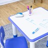 ECR4Kids Dry-Erase Square Activity Table with 2 Chairs, Adjustable, Kids
