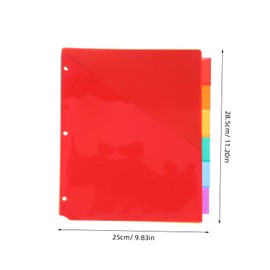 DOITOOL 6pcs Color Tabbed Binder Dividers Plastic File Dividers with Insertable Tabs for Ring Binders Document Protectors for Office School Meetings