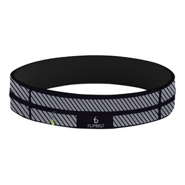 FlipBelt Cremallera, negro reflectante, extra pequeño