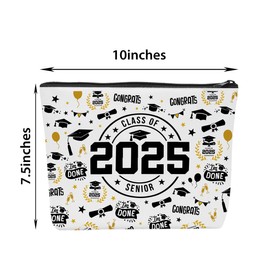 2025 Graduation Gift Ideas Makeup Bag, Graduation Gifts for Her Class of 2025 Make Up Bags for Women, College Graduation Gifts Cosmetic Bags for Women (1 Pcs)