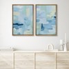 Ashbrook Framed Canvas Print Wall Art Set Blue and Aqua