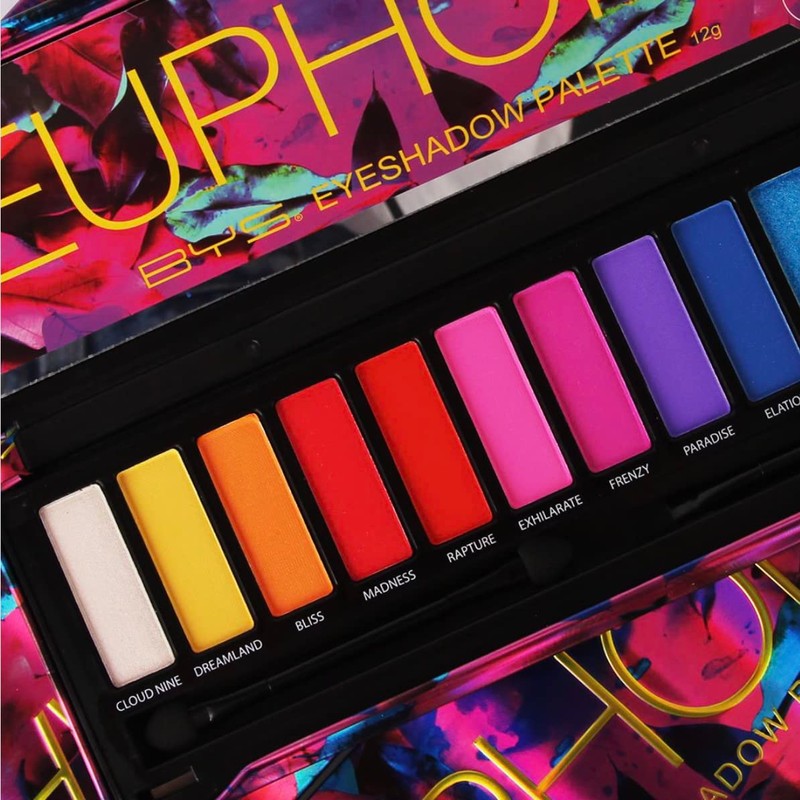 BYS Eyeshadow Palette Tin with Mirror and Applicator 12 Shades