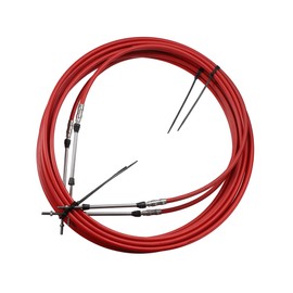 HEROFFIX 2pcs 24ft 7 Meter 276 Inch Marine Type 3300 / 33C Throttle Shift Remote Control Box Cable for Yamaha Outboard Engine Boat Motor Steering System Red Replace Parts