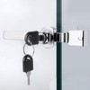 4Pcs Sliding Glass Door Ratchet Lock, Keyed Alike Showcase Display