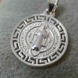 Dije Medalla San Benito Grecas Plata 925 Chi Proteccion
