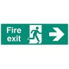 Fire Exit Right Sign, SAV, Signs Personal Protection, Site Security,