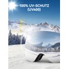 COPOZZ H2 Ski Goggles, Hyperbolic OTG Snow Goggles, Anti-Fog and