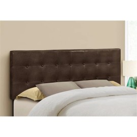 Monarch Bed Headboard Only Queen Size Bedroom Upholstered Pu Leather Look Brown
