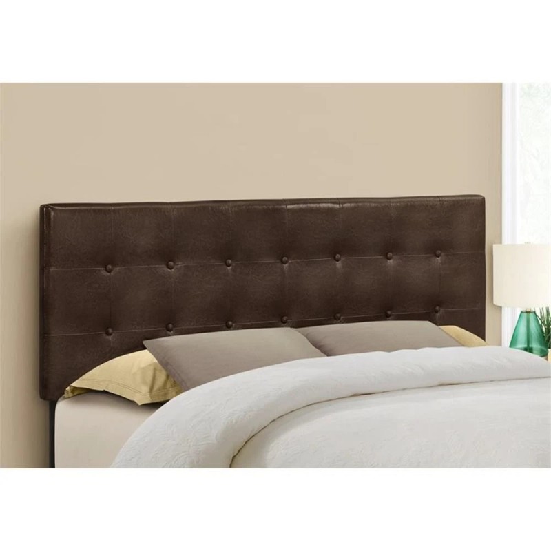 Monarch Bed Headboard Only Queen Size Bedroom Upholstered Pu Leather