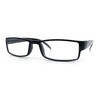 SA106 Black Narrow Rectangular Spring Hinge Plastic Clear Lens Eye