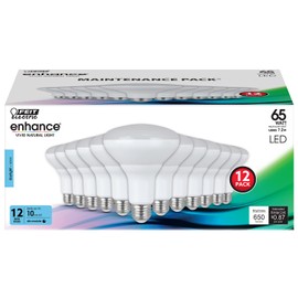 Feit Electric BR30 LED Light Bulb, 65W Equivalent, Dimmable, 650 Lumens, E26 Standard Base, 5000K Daylight, 90 CRI, Recessed Can Light Bulbs, 12-Year Lifetime, BR30DM950CA10K/MP/12, 12 Pack
