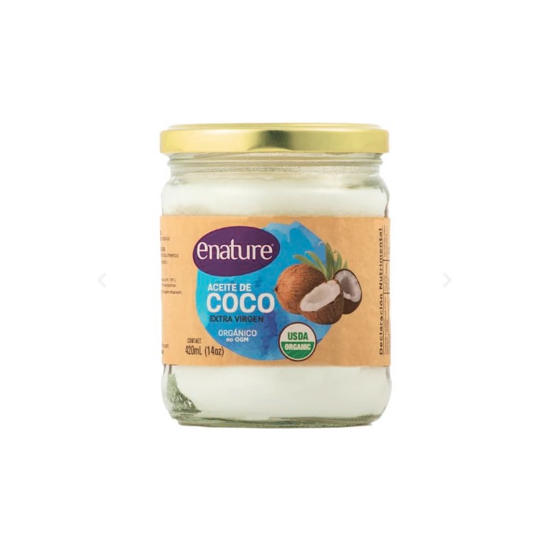 Enature Aceite de Coco Orgánico, Virgen, 420 ml