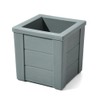 Step2 Lakewood Square Planter, Large Planters for Outdoor Plants, Gardening