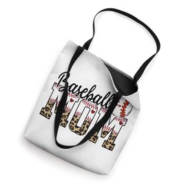Baseball Mom Leopard Print Vintage T-ball Mother's Day Tote Bag