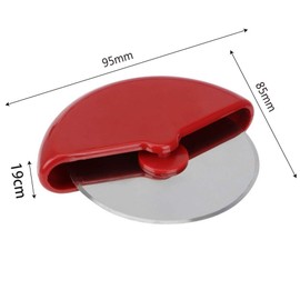 2Pcs Stainless Steel Pizza Cutter, Pizza Cutter Wheel Hob, Bakery Pizza Cutting Tools, Mini Pizza Cutter for Travel Kitchen Household (Red)
