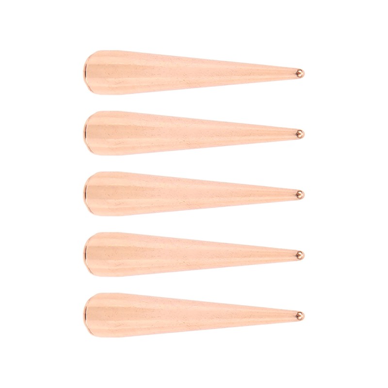 5 Pcs Punk Cone Spikes Studs Rose Gold Metal Long