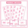 Cheerupp Pink Bow Theme Place Mats Set of 4, Bow