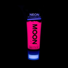 Moon Glow Supersize 75ml Neon UV Face & Body Paint - Intense Pink - with sponge applicator