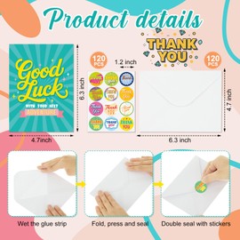 Colarr 120 Set Employee Appreciation Card with Envelope & Sticker, Classic