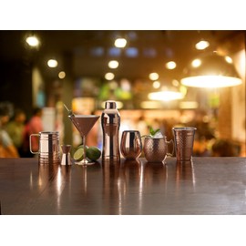 Towle Living Plated Double Jigger, Modernist Copper