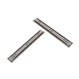 Operitacx 2pcs Section Drawer Slides Side Mount Smooth Full Extension Rails for Cabinets Heavy Duty Metal Ball Bearing Drawer Slide Rails Quiet Operation Furniture
