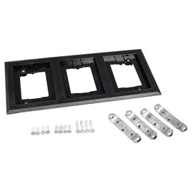 Legrand Wiremold 837PCC-BLK OmniBox/Modulink Triple Gang Rectangular Plastic Carpet Flange, Black (1 Pack)