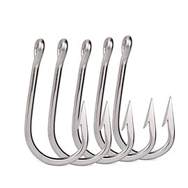 Extra Strong Tuna、Alligator、Shark Hooks Big Game Circle Hooks Large Fish Hooks for Saltwater-Size 6/0-12/0 (6/0#)