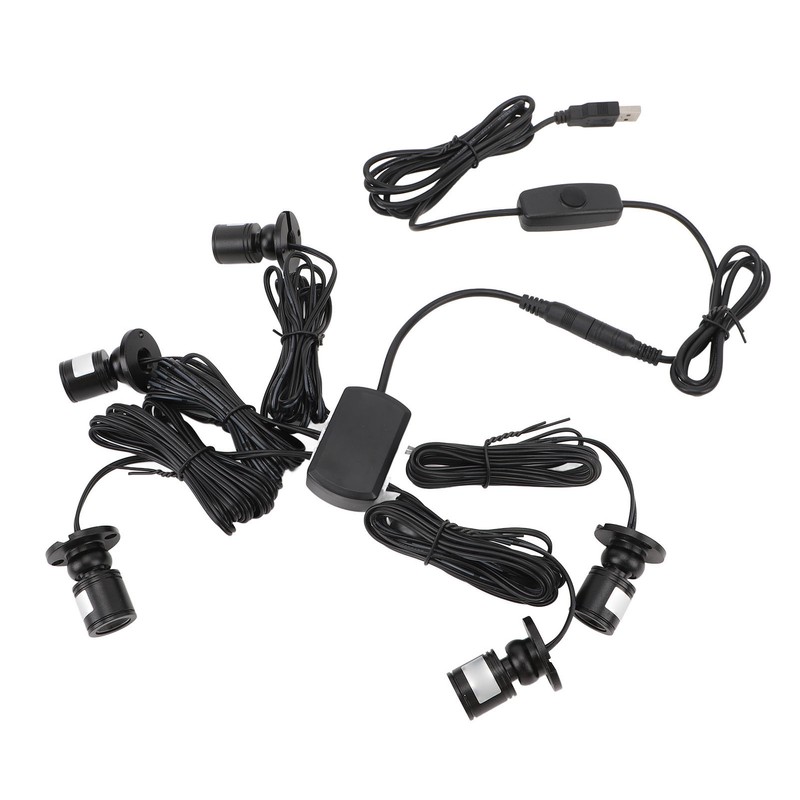 5pcs Mini LED Spot Lights USB 5V 6.6ft Warm Light
