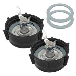 2 Pack of Blender Replacement Parts Blender Ice Crusher Blade with 2 Jar Base Cap and 4 Rubber O Ring Sealing Ring Gasket,Compatible with Aspas Para Licuadora Oster Osterizer Blender Blade Parts