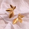 Gold Earrings for Women 14K Gold Plated Big Flower Stud