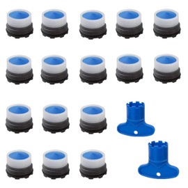 AstraGlam 16 Piece Tap Strainer Set, Aerator M16.5, Aerators for Taps, M16.5 for Aerator with 2 Mixing Nozzle Keys, Plastic Tap Strainer Insert, for Bathroom, Kitchen