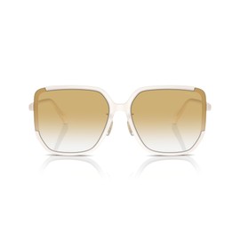 COACH Women's HC8401D Square Sunglasses, Milky Cloud/Yellow Clear Gradient, 64 mm