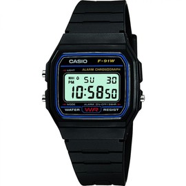CASIO Unisex ErwachseneArmbanduhr Digital Quarz Harz F-91W-1YER