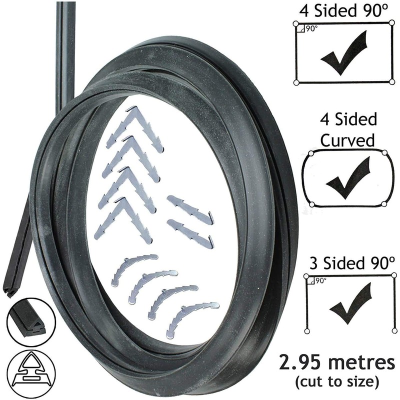 SPARES2GO 3 m Cut to Size Door Seal for Hotpoint