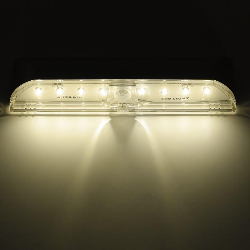 Battery Powered LED PIR Motion Sensor Security Stair Lamp Cabinet