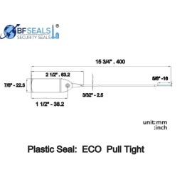 BFSEALS Plastic Seal ECO Pull-Tight 15.75 in. , 100 Pcs, Elegant White color, Heavy Duty