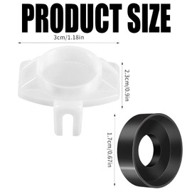 Lexziuo 4PCS 101237 Cup Seal & Diverter Gate Replacement Kit - Compatible with Moen 3800 Tub Spout, Shower Bathtub Faucet Repair Parts, Durable Rubber Seal & Metal Gate Set