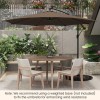 Patio Offset Umbrella 10 Feet With 112 Led Lights Solar